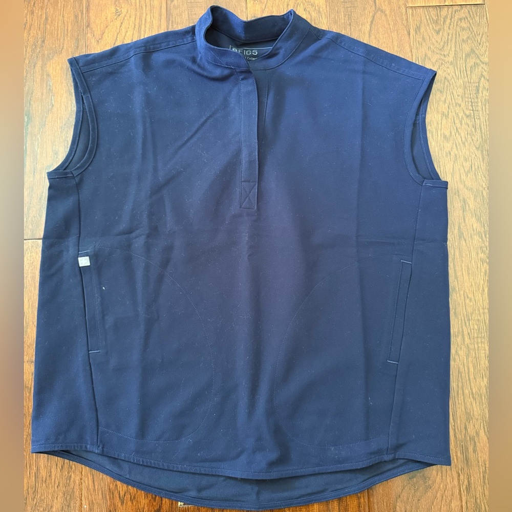 Figs navy oversized Rafaela top